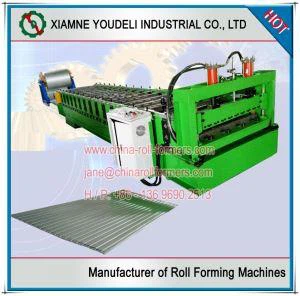 Rollo del panel de pared del metal acanalado que forma la máquina para la construcción de acero